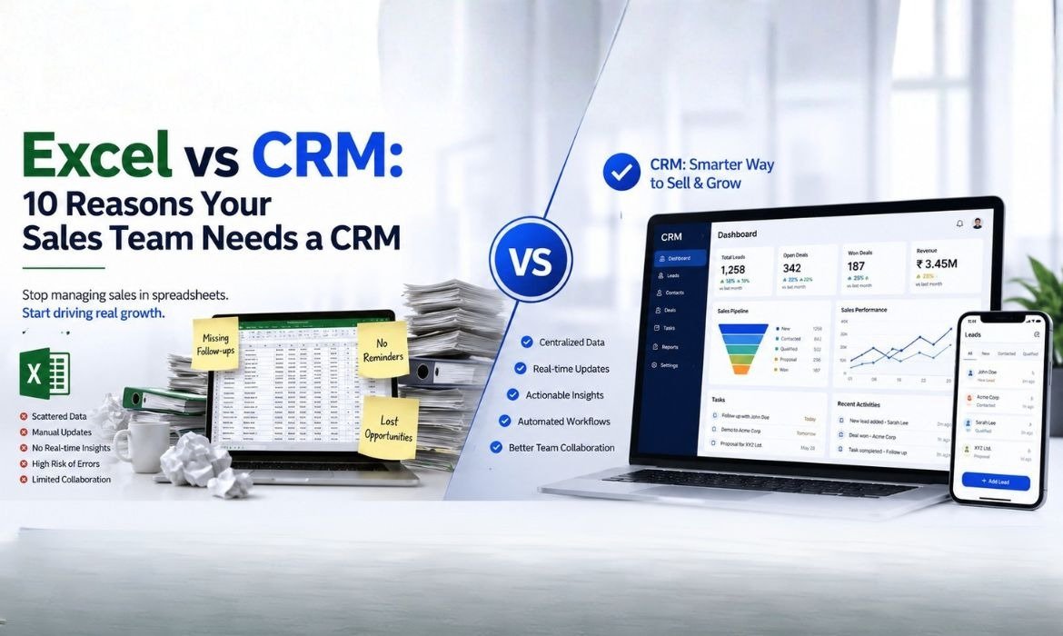 Excel vs CRM - 10 Reasons Your Sales Team Needs a CRM